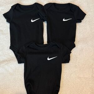 Nike Black and White Baby Bodysuit Trio